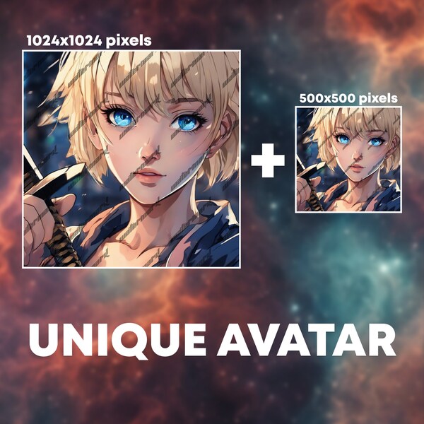 Serious women ~ Blond hairs & blue eyes ~ Katana ~ One avatar only ~ Digital download