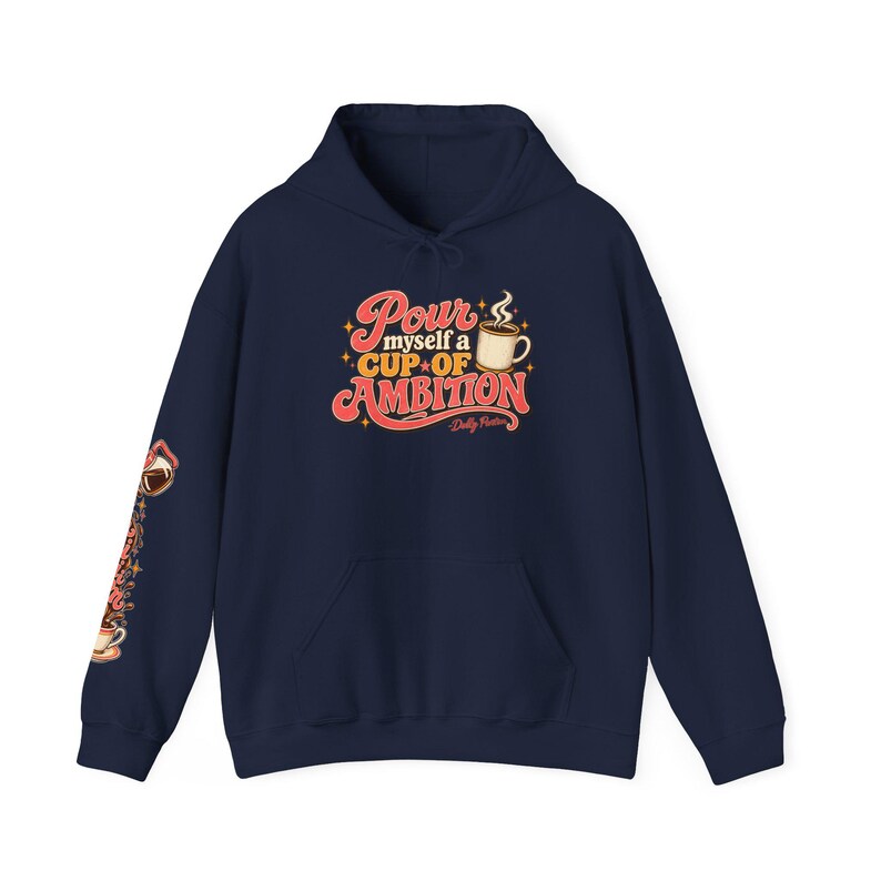 Cup of Ambition Hoodie | Dolly Parton Inspired Hoodie | 9 to 5 Sweatshirt | Coffee Lover Hoodie | Retro Country Music Gift image 15