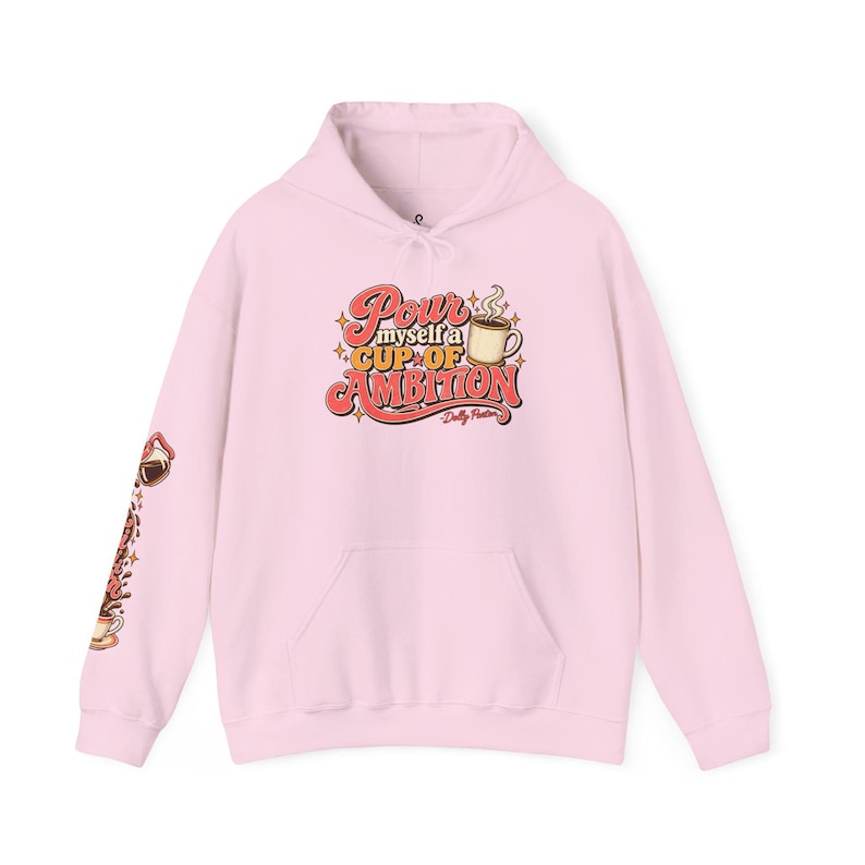 Cup of Ambition Hoodie | Dolly Parton Inspired Hoodie | 9 to 5 Sweatshirt | Coffee Lover Hoodie | Retro Country Music Gift image 16
