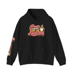 Cup of Ambition Hoodie | Dolly Parton Inspired Hoodie | 9 to 5 Sweatshirt | Coffee Lover Hoodie | Retro Country Music Gift image 6