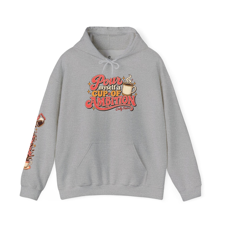 Cup of Ambition Hoodie | Dolly Parton Inspired Hoodie | 9 to 5 Sweatshirt | Coffee Lover Hoodie | Retro Country Music Gift image 8