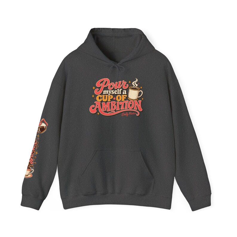 Cup of Ambition Hoodie | Dolly Parton Inspired Hoodie | 9 to 5 Sweatshirt | Coffee Lover Hoodie | Retro Country Music Gift image 11