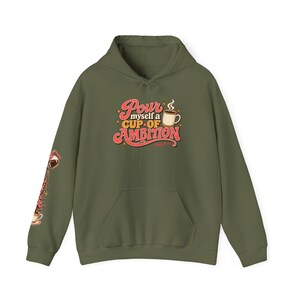 Cup of Ambition Hoodie | Dolly Parton Inspired Hoodie | 9 to 5 Sweatshirt | Coffee Lover Hoodie | Retro Country Music Gift image 10