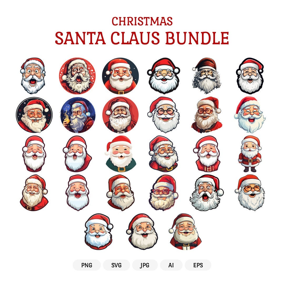 Christmas Santa Claus SVG & PNG Clipart Santa, Winter and Christmas ...