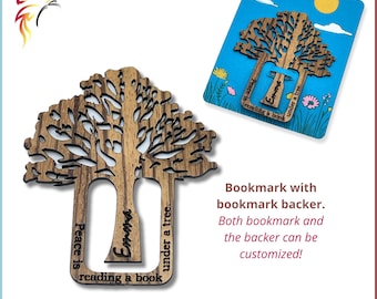 SVG Unter dem Baum Lesezeichen mit Backer, Holz und Acryl