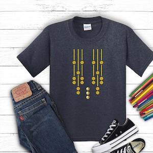Indian Boy shirt,  Kurta Style toddler Clothes, South Asian, Desi, Gold Design; casual Indian boy tee, Indian toddler clothes