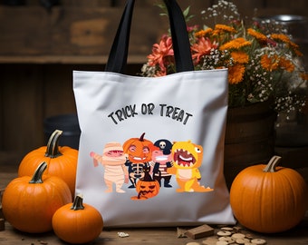 Halloween tote bag, trick or treat tote bag, tote bag, candy bag, Spooky Tote Bag