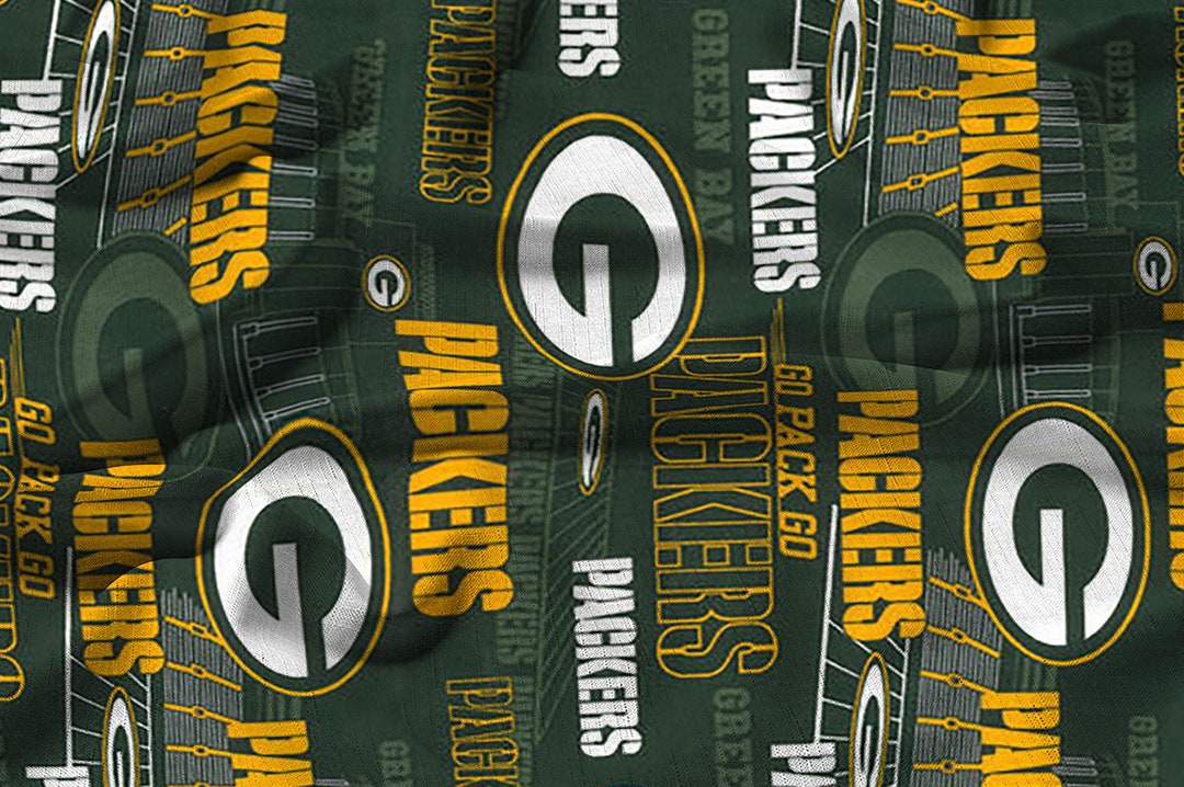 Cotton NFL Green Bay Packers Fabric NFL Green Bay Packers - Etsy