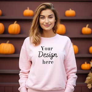 Autumn Sweatshirt Mockup | Halloween Mockup | Outdoor Model Mockup | Thanksgiving sweatshirt mockaps | Fall mockup | PNG and JPG files |