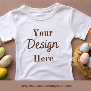 Easter Day T-Shirt Mockup | T-Shirt Model Mockup | T-Shirt Mock-up | Flat Lay T-Shirt Mockup | Unisex T-Shirt Mockup | Spring T-Shirt |