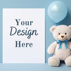 Kaartmodel | Mockup voor verjaardagswenskaarten | Mockup voor kinderwenskaarten | Mockup voor babyshoweruitnodiging | Mockup voor uitnodigingskaarten
