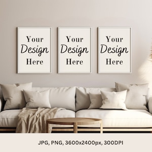 Wall Art Mockup Bundle | Frame Mockup | Wall Frame Mockup | Poster Mockup | Interior Mockup | Styled Mockup | Print Mockup |Art Print Mockup