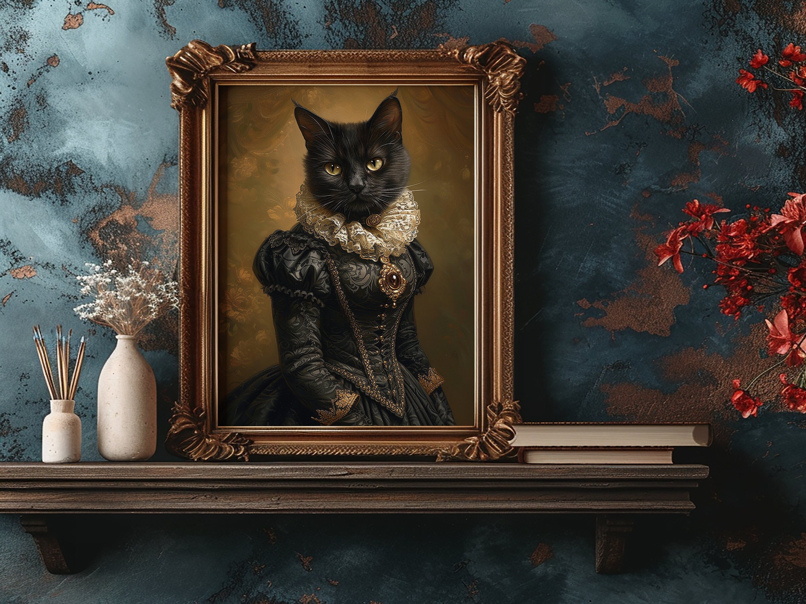 Black Cat Gothic Dress