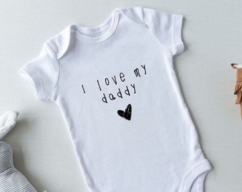 Body bébé J'aime mon papa, cadeau pour papa, annonce grossesse, annonce grossesse, cadeau fête des pères