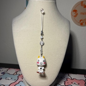 Toro Inoue Sony Cat Doko Demo Issyo Eating Sushi Glass bead PhoneCharms/keychain