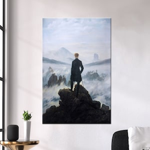 Wanderer Above Art, Sea of Fog Art, Caspar David Art, Wanderer Above the Sea of Fog Canvas Print – Caspar David Friedrich Art Reproduction