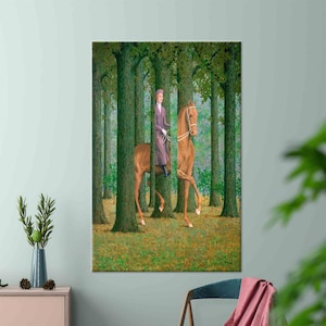 Rene Magritte &#39;The Blank Signature&#39; Canvas Art: Horse & Forest Print
