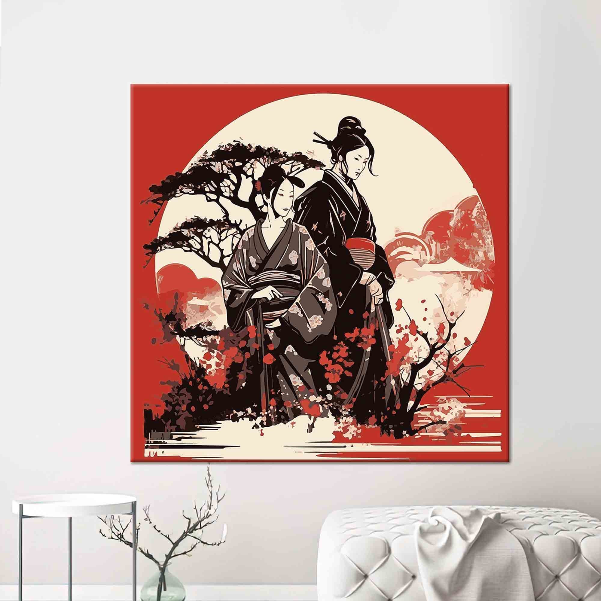 Wall Mural Lonely Samurai - Mountain Landscape, Japanese