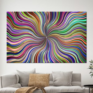 Kleurrijke illusiekunst, illusiemuurkunst, moderne kunstwerken, 3D-canvas, glaskunst, Behangkunst, Ingelijste muurkunst, Canvasposter, Gameroomkunst