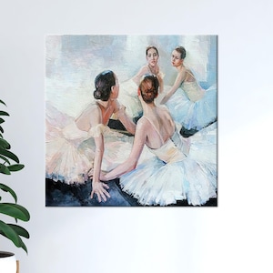 Woman Art Canvas, Personalized Gifts, Ballet Painting Canvas, Ballerina Glass Decor, Modern Tempered Glass, Large Glass Wall Art,
