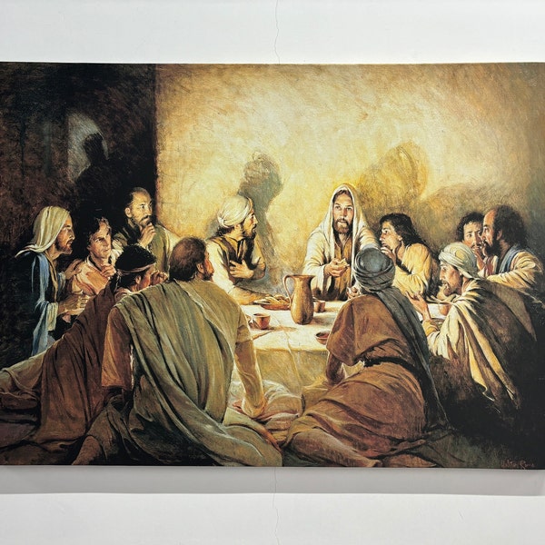 Jesus Christ Last Supper Art, Jesus Wall Art, Religious Wall Art, Canvas Art, Tempered Glass, Jesus Wallpaper, Framed Wall Art, Home Decor,