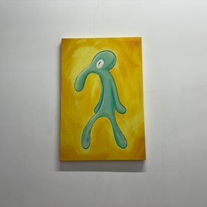 Squidward Wall Art, Arte audace e sfacciata, Arte moderna su tela, Arte in vetro, Pannelli per carta da parati, Arte murale con cornice, Poster su tela, Arte murale per soggiorno