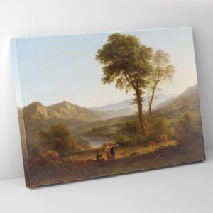 Lienzo impreso, John Glover, En Matlock Mist Rising, Reproducción artística en lienzo, Regalo para casa nueva, Regalo para oficina nueva, Tamaños personalizados, Listo para colgar