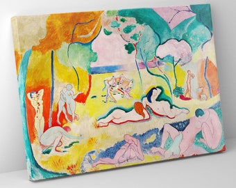 Printed Canvas, Henri Matisse le bonheur de vivre, New Home Gift, Art Reproduction, Home Decor Canvas, Framed Ready to Hang, Custom Sizes