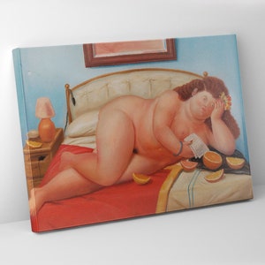 Printed Canvas, Fernando Botero, La Carta, Art Lover Gift, New Home Gift Vintage Art Classic, Living Room Art, Wall Decor Ideas Canvas