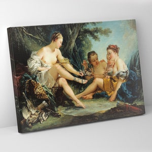 François Boucher Canvas Print: Diana&#39;s Hunting Return, Art Lover Gift