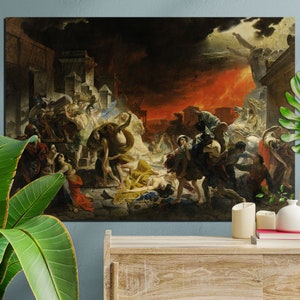 Pompeii Canvas Print: Karl Brullov Painting, Large Wall Art