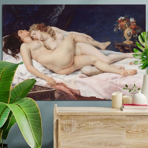 Printed Canvas, Gustave Courbet Le Sommeil 1866, The Sleepers, Art Lover Gift, New Home Gift, Art Lover Gift, Vintage Art, Famous Art Prints