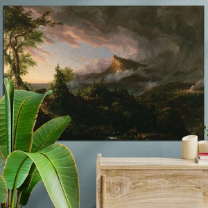 Printed Canvas, The Course of Empire The Savage State, Thomas Cole, Vintage Art Reproduction, Art on Canvas, Art Lover Gift Canvas