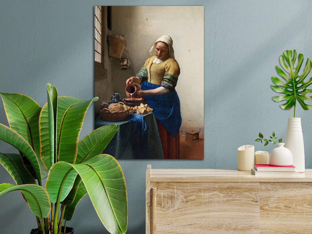 Johannes Vermeer, Het Melkmeisje, Milkmaid, Canvas Print, Modern Wall