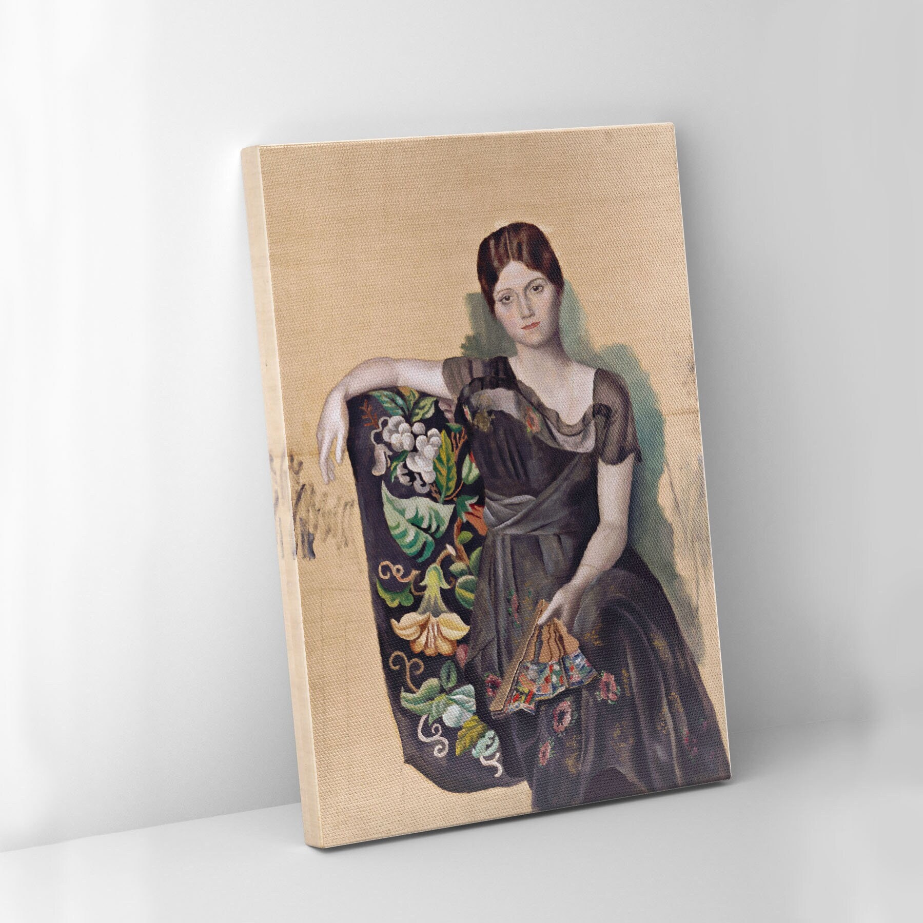 Printed Canvas, Pablo Picasso, Portrait d'Olga dans un fauteuil, Olga in an Armchair, Art Gift, Art Reproduction Ready to Hang, Custom Sizes
