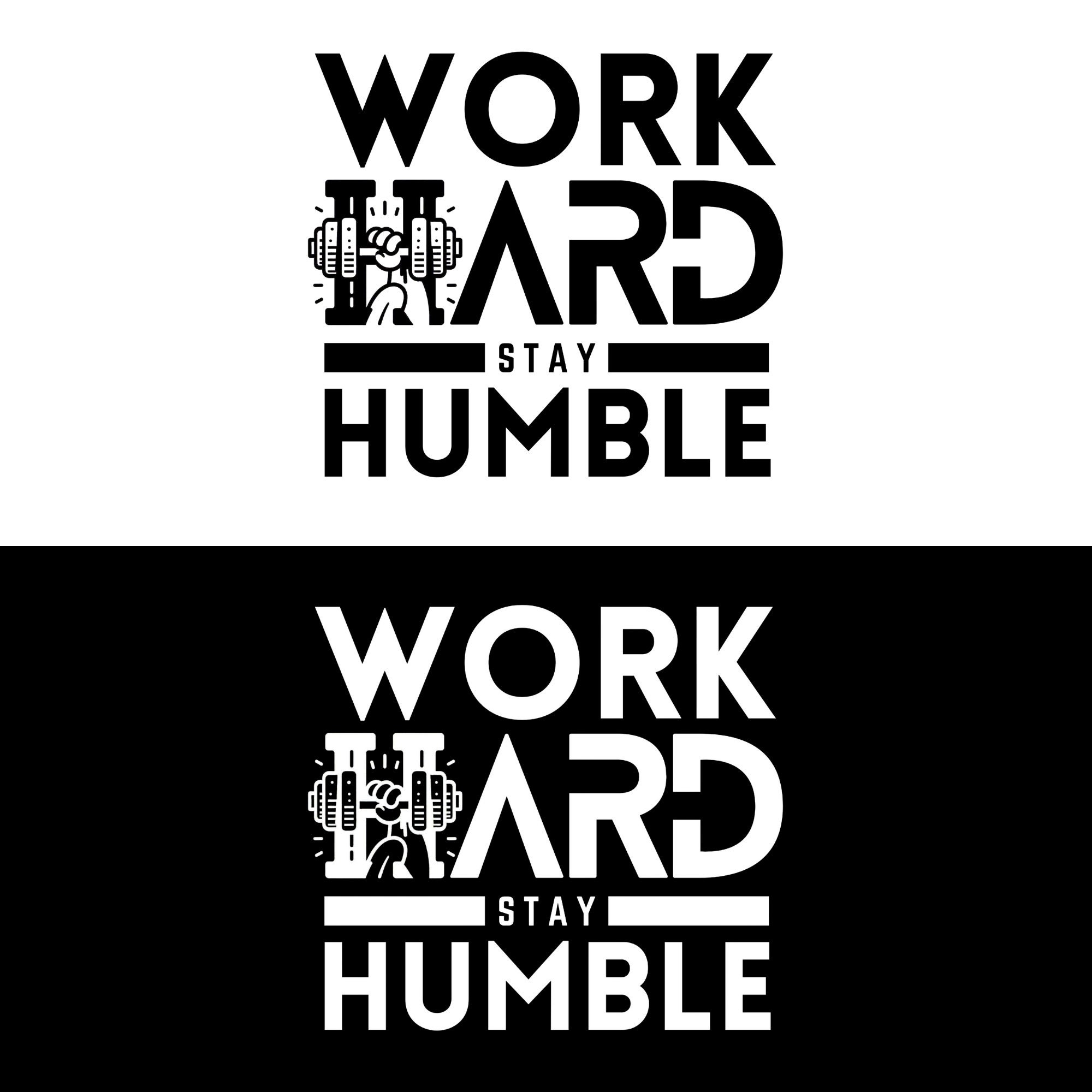 Work Hard Stay Humble SVG File, Motivational Quote SVG, Positive Quote ...