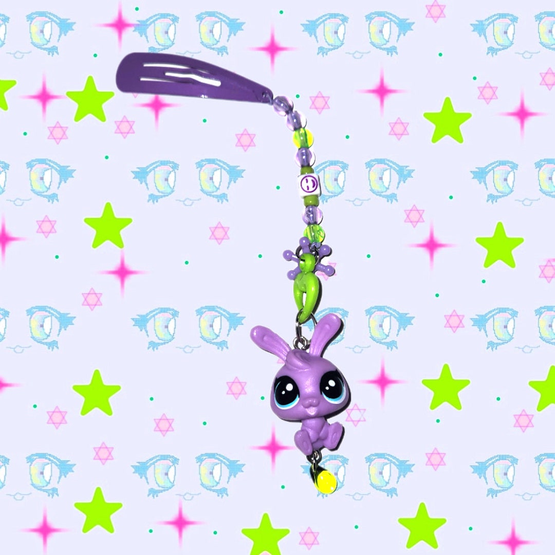 Kandi Raver Dangly Charm Hair Clips - Etsy