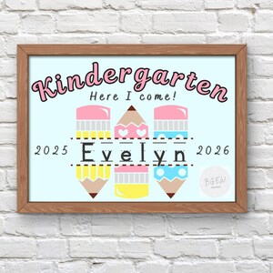 Personalized Pencil First Day of School - Photo Prop - Made to Order