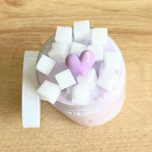Lavendel Jelly Cube Slime, Lavendel Duftende Slime, Jelly Cube Slime
