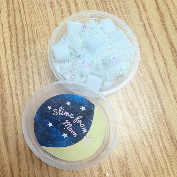 Snow Day slime, Cloud slime, snow slime, white slime, jelly cube slime , home made slime, instant slime, Lilac Scented slime, holiday slime