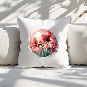 Amaryllis Blumen Clipart Png download Sublimationsvorlage digitale Datei T-Shirt Design Natur schöne Blumen