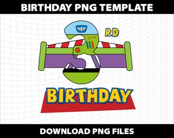 3 Rd Birthday Three Number Sublimation Template Digital File
