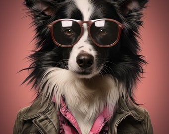 Border collie print