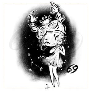 Clipart Zodiaco Gemelli Bambini Zodiaco Bambole Planner Adesivi Stelle Costellazioni Sublimazione Karamfila Ragazze Afro-Americane BFF PNG