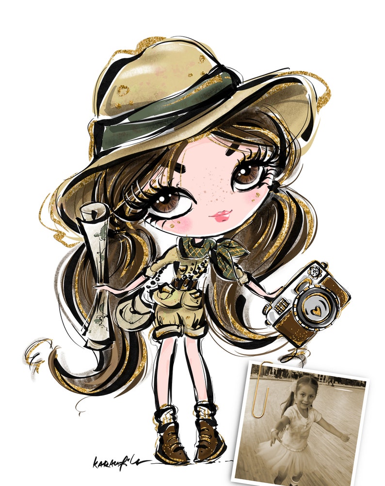 Karamfila Custom Cartoon Character Illustration, KaramfilaS Doll Style image 4