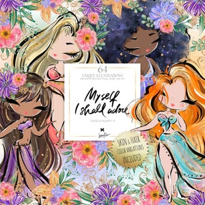 Plus Größe Mode Mädchen Clipart KaramfilaS Liebe Dich Sublimation PNG Bilder Kurvige Frauen Power Planer Aufkleber Sommer Feminine Clipart
