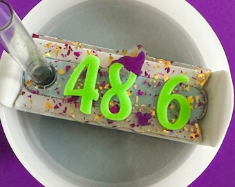 Glitter Flakes Dopey Challenge Inspired Name Plate | Tumbler Name Plate | 30 oz or 40 oz Name Plate | Running Accessories | Marathon