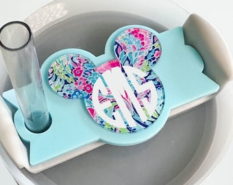 Colorful Preppy Paisley Mouse Personalized Name Plate | Tumbler Name Plate | 30 oz or 40 oz Name Plate | Monogram Name Plate