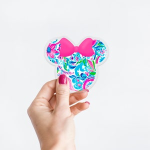 Paisley Mouse Sticker with Bow | Clear Background