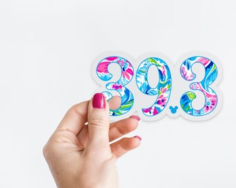 39.3 Miles | Paisley Dopey Challenge Inspired Sticker with Clear Background | Sticker for Runners